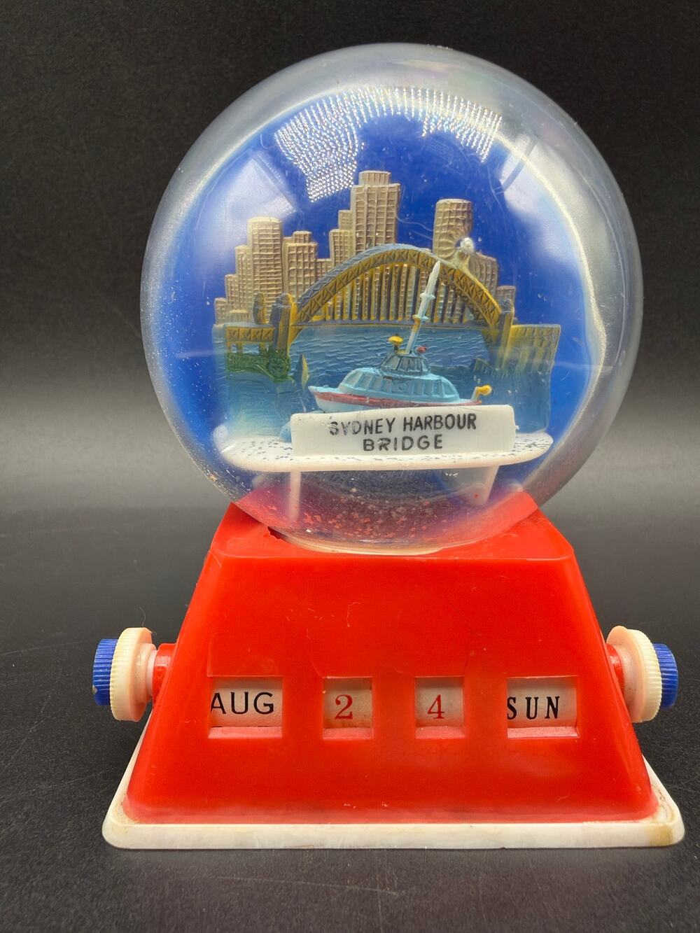 Vintage Sydney Harbour Bridge Perpetual Calendar Globe Hong Kong No 355 Dry
